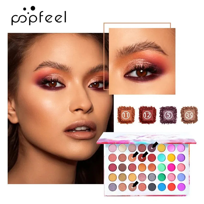 Paleta de Sombra Popfeel Profissional 40 cores